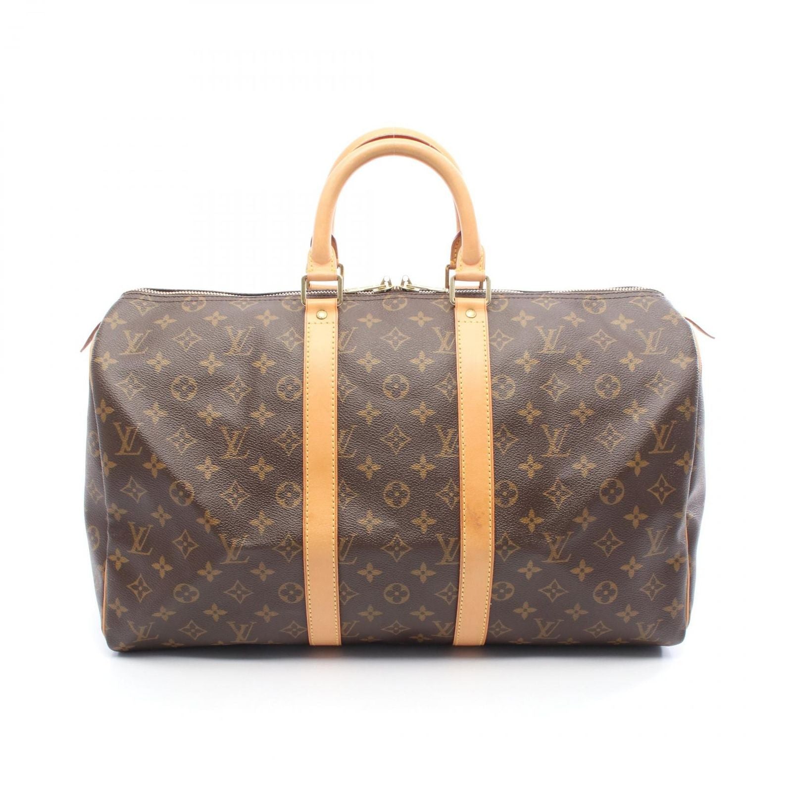 Louis Vuitton Boston Bag Keepall 45 M41428 PVC Coated Canvas Leather Keepall 45