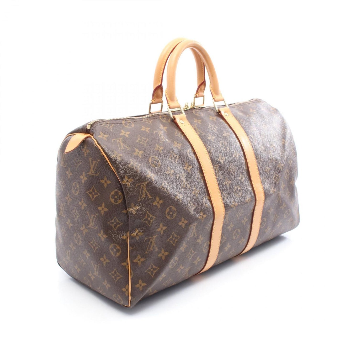 Louis Vuitton Boston Bag Keepall 45 M41428 PVC Coated Canvas Leather Keepall 45