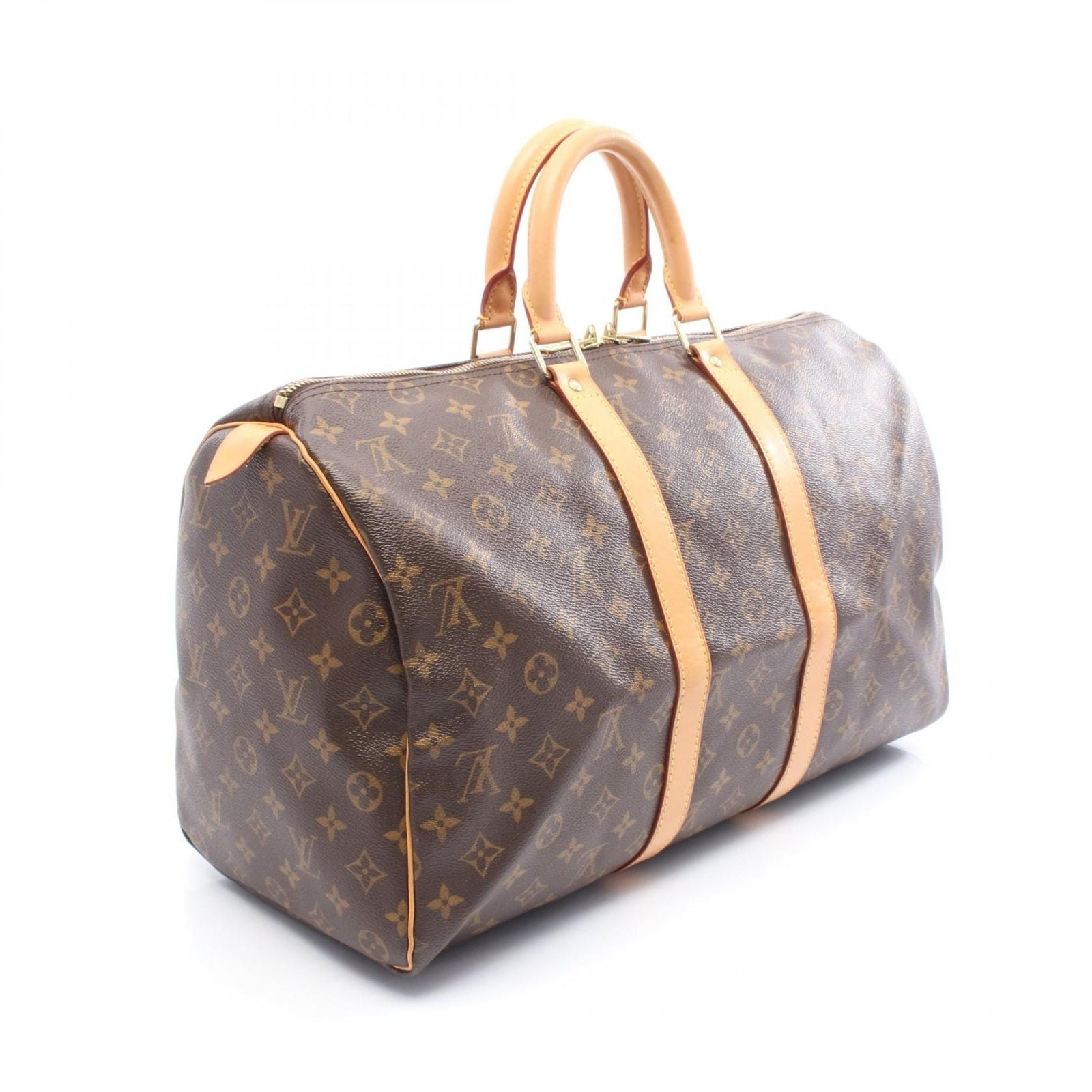 Louis Vuitton Boston Bag Keepall 45 M41428 PVC Coated Canvas Leather Keepall 45