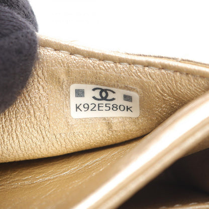 Chanel Charm Matelasse Classic Champagne Gold Lambskin Matelasse Bag Charm