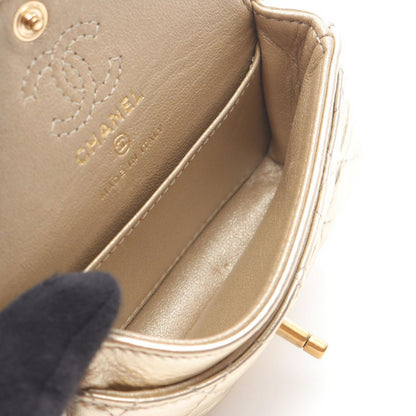 Chanel Charm Matelasse Classic Champagne Gold Lambskin Matelasse Bag Charm