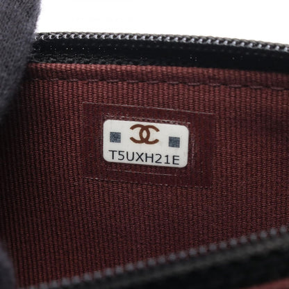 Chanel Shoulder Bag 2.55 Matelasse Black Leather 2.55 Matelasse Chain Wallet