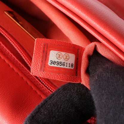 Chanel Shoulder Bag 19 Dizeneuf Matelasse Coral Orange Leather Chanel19