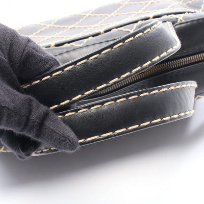 Chanel Handbag Wild Stitch A18121 Black Leather Wild Stitch Handbag Ladies