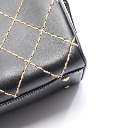 Chanel Handbag Wild Stitch A18121 Black Leather Wild Stitch Handbag Ladies