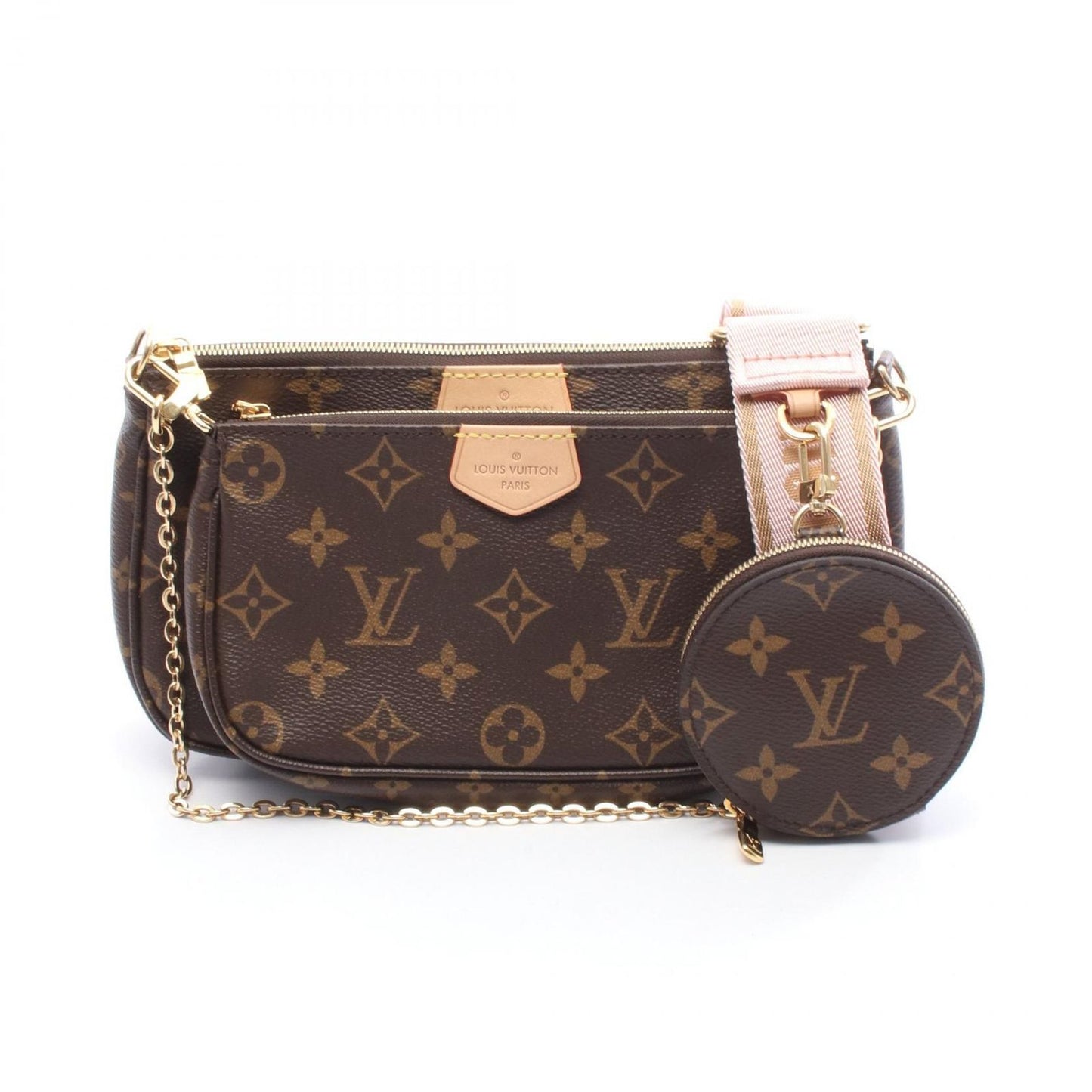 Louis Vuitton Shoulder Bag Multi Pochette Accessoire M44840 Rose Claire PVC