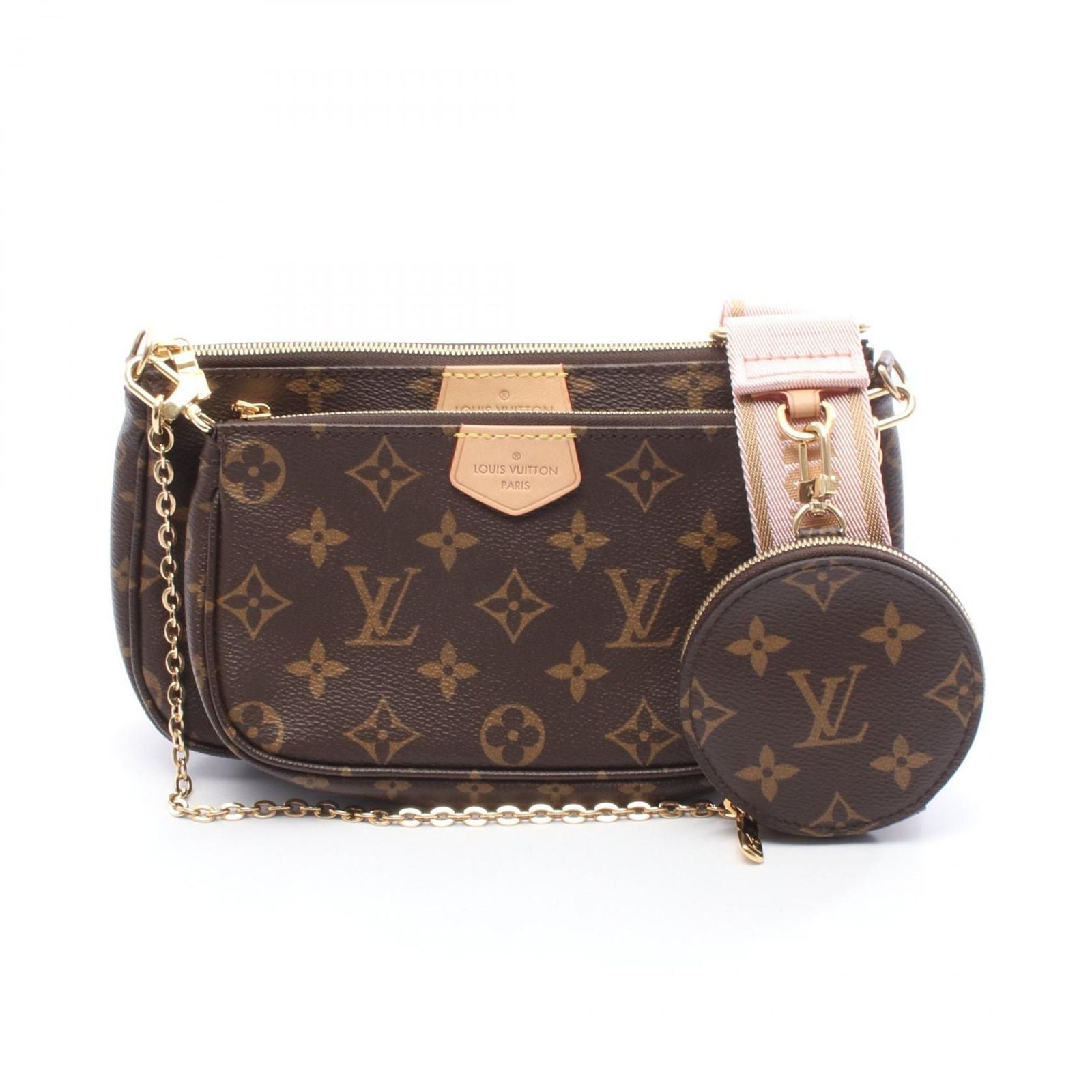 Louis Vuitton Shoulder Bag Multi Pochette Accessoire M44840 Rose Claire PVC