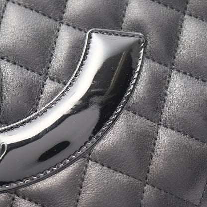 Chanel Tote Bag Cambon Line Medium Black/black Enamel Leather Cambon Medium