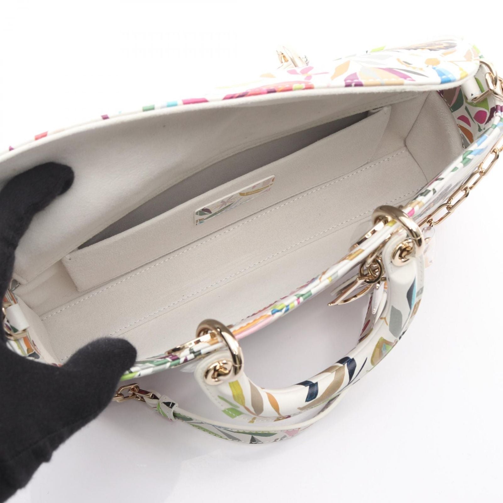 Dior Handbag Lady D-Joy Medium Toile de Jouy Fantastica White/multi