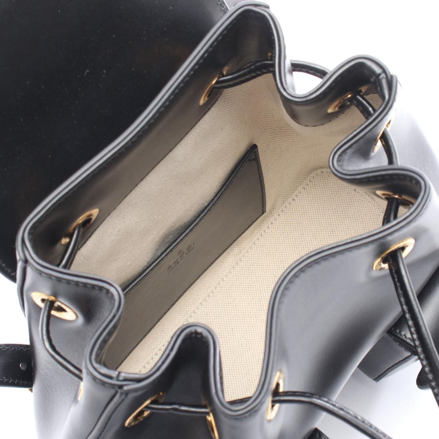 Gucci Rucksack Backpack Bamboo 702101 Black Leather Bamboo Backpack Women's