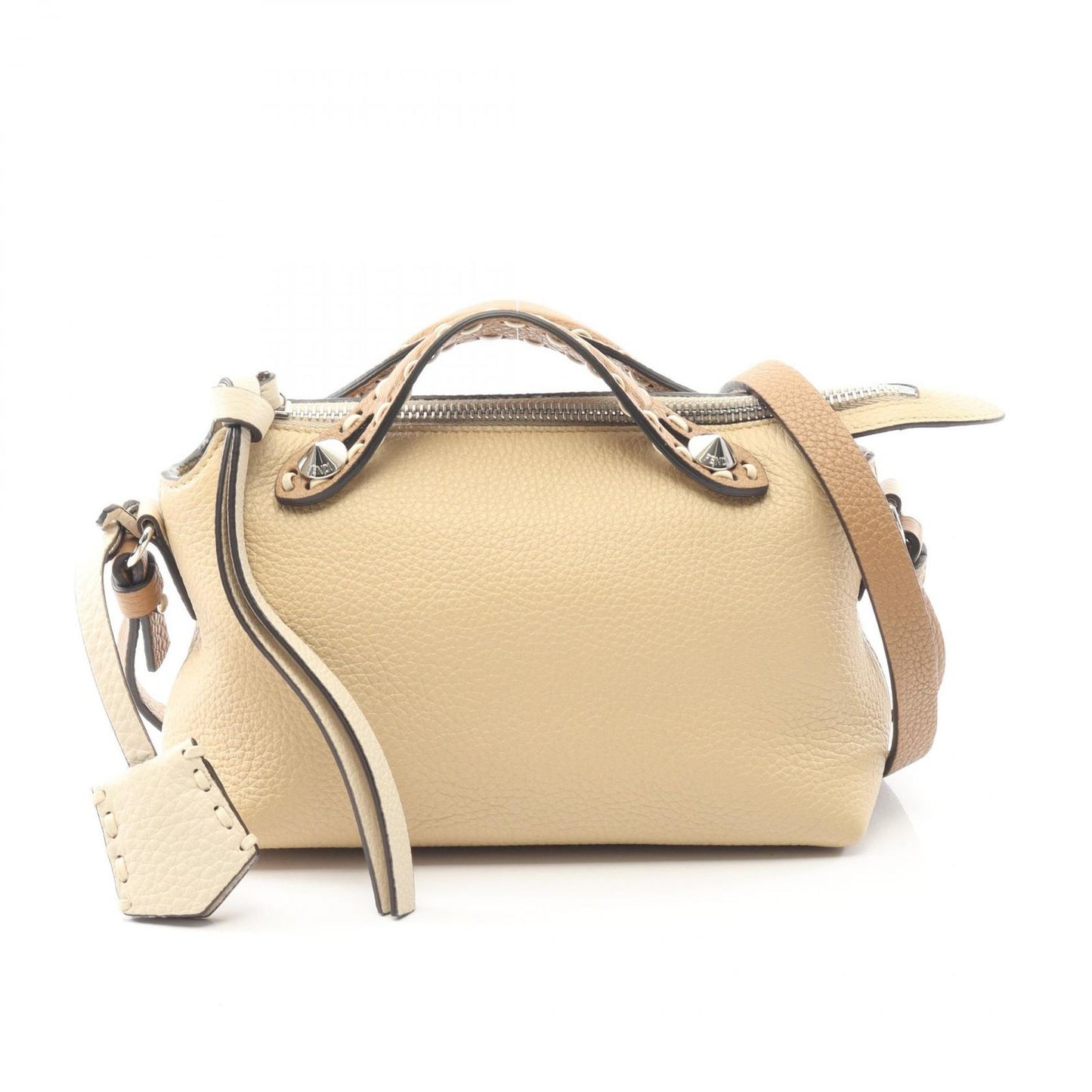 Fendi Handbag by the Way Selleria Mini 8bs098 Beige Leather Selleria by the Way