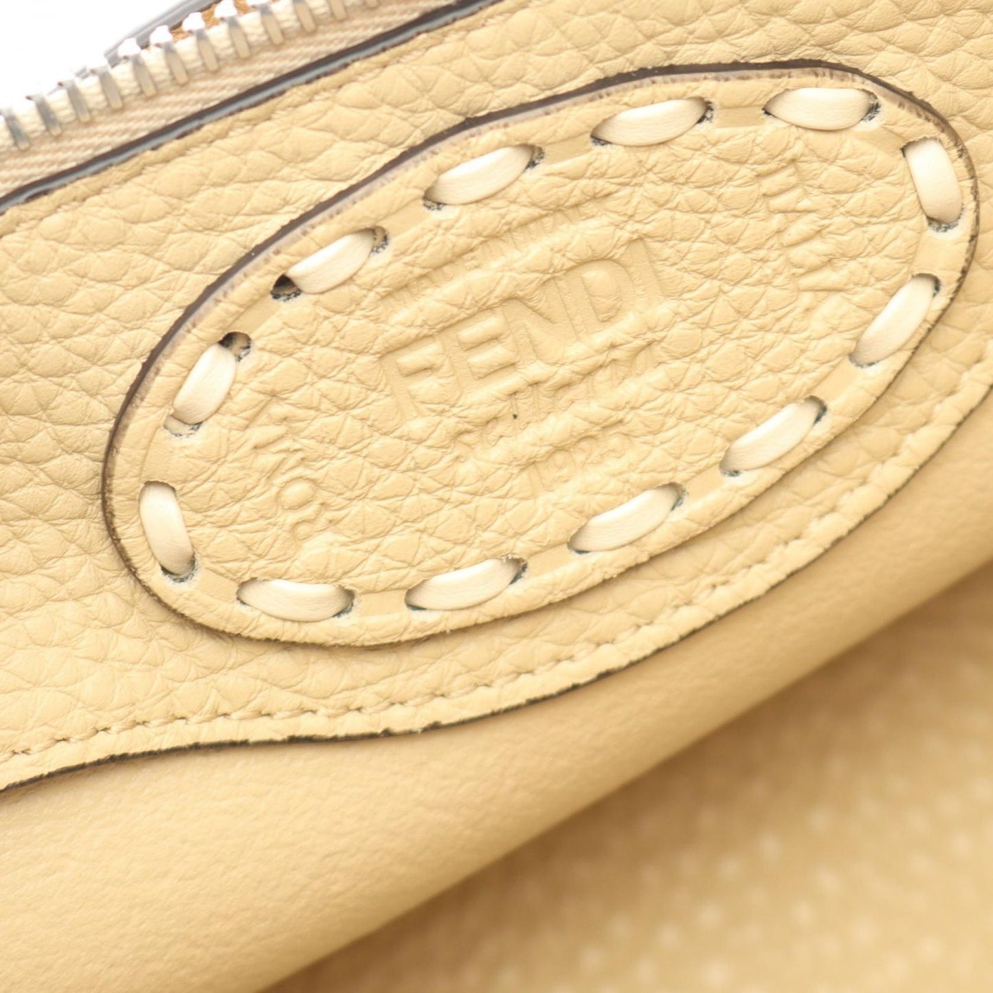 Fendi Handbag by the Way Selleria Mini 8bs098 Beige Leather Selleria by the Way