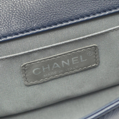 Chanel Shoulder Bag Boy Chanel Small Wild Stitch Navy Leather Boy Chanel Wild