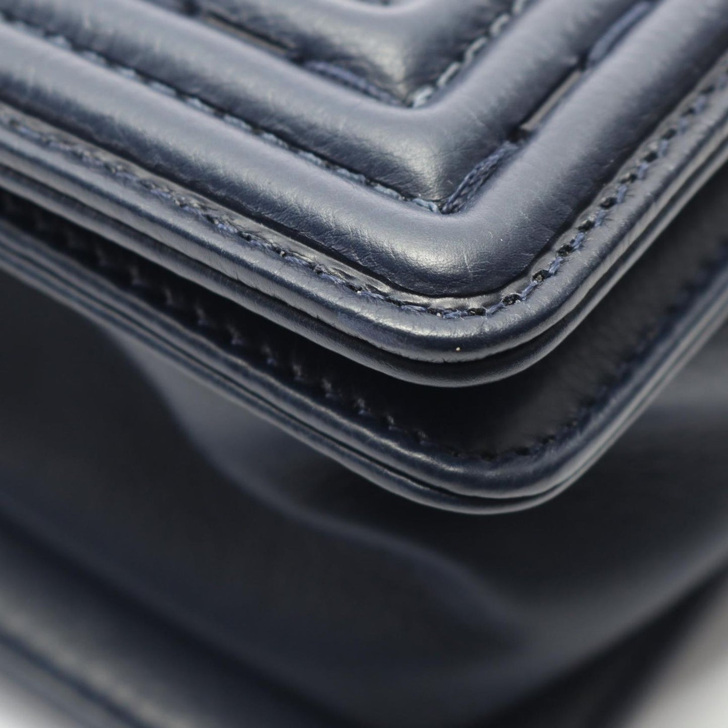 Chanel Shoulder Bag Boy Chanel Small Wild Stitch Navy Leather Boy Chanel Wild