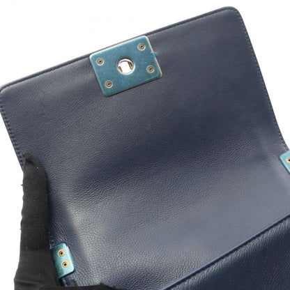 Chanel Shoulder Bag Boy Chanel Small Wild Stitch Navy Leather Boy Chanel Wild