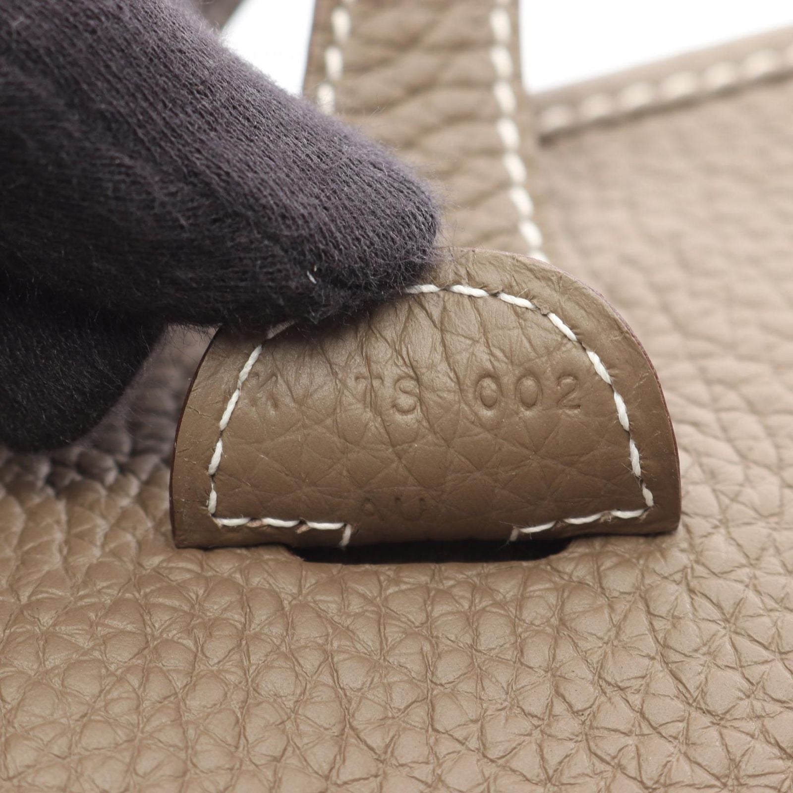 Hermes Shoulder Bag Evelyn 3 Trois PM Etoupe Leather Evelyn 3pm Etoupe