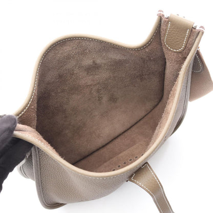 Hermes Shoulder Bag Evelyn 3 Trois PM Etoupe Leather Evelyn 3pm Etoupe