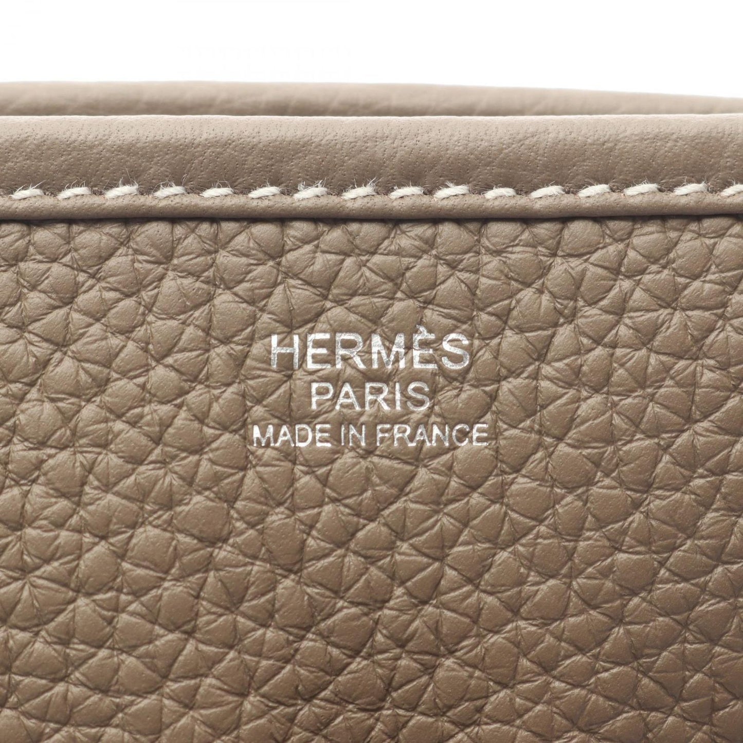 Hermes Shoulder Bag Evelyn 3 Trois PM Etoupe Leather Evelyn 3pm Etoupe
