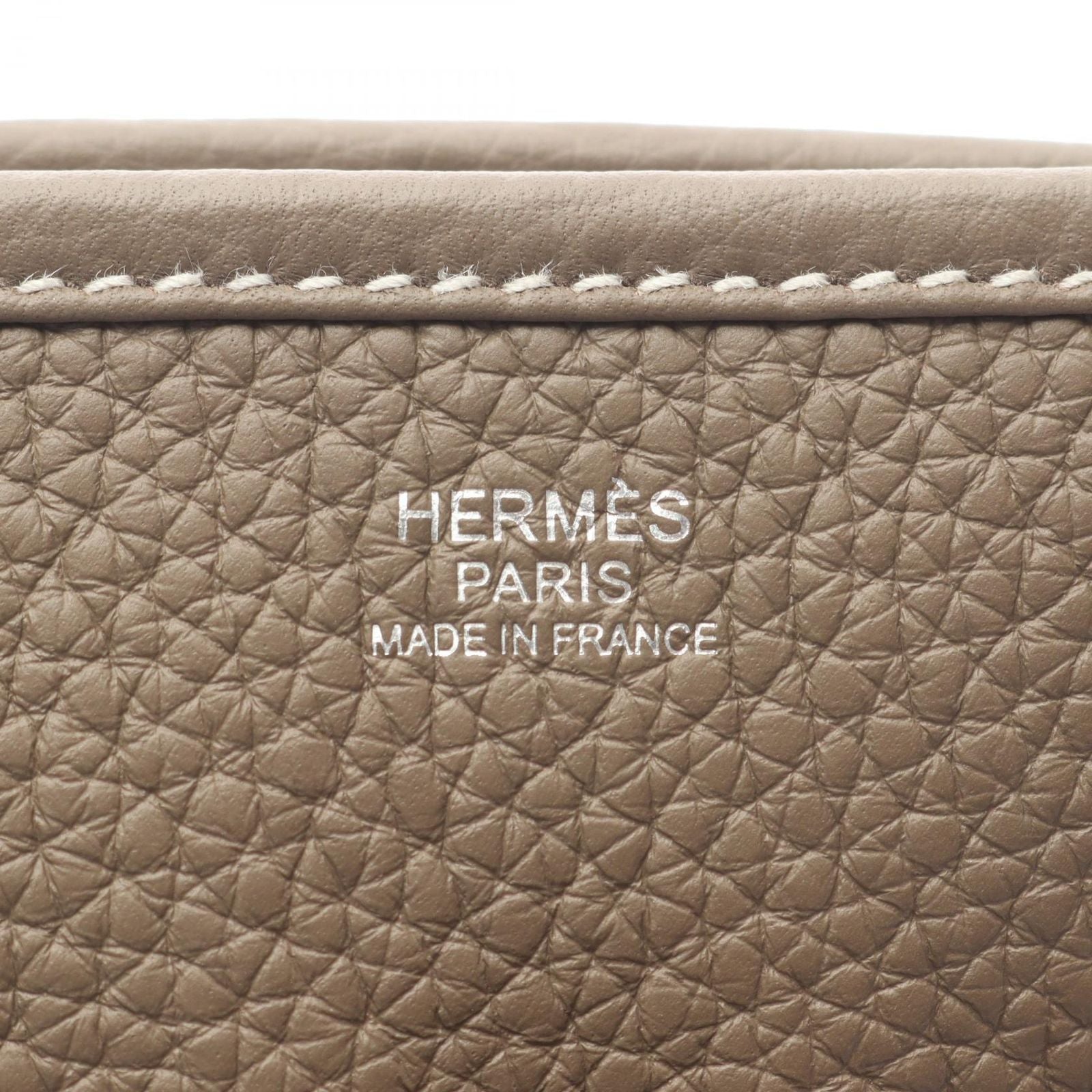 Hermes Shoulder Bag Evelyn 3 Trois PM Etoupe Leather Evelyn 3pm Etoupe