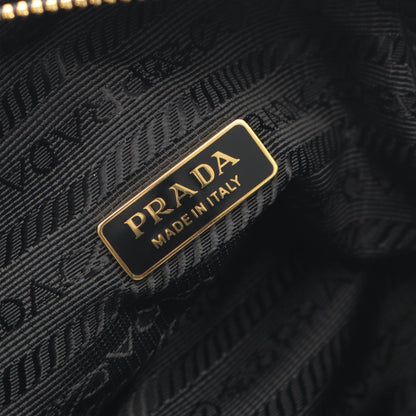 Prada Handbag Dangle Mini Black Leather Dangle Top Handle Mini Bag Ladies a