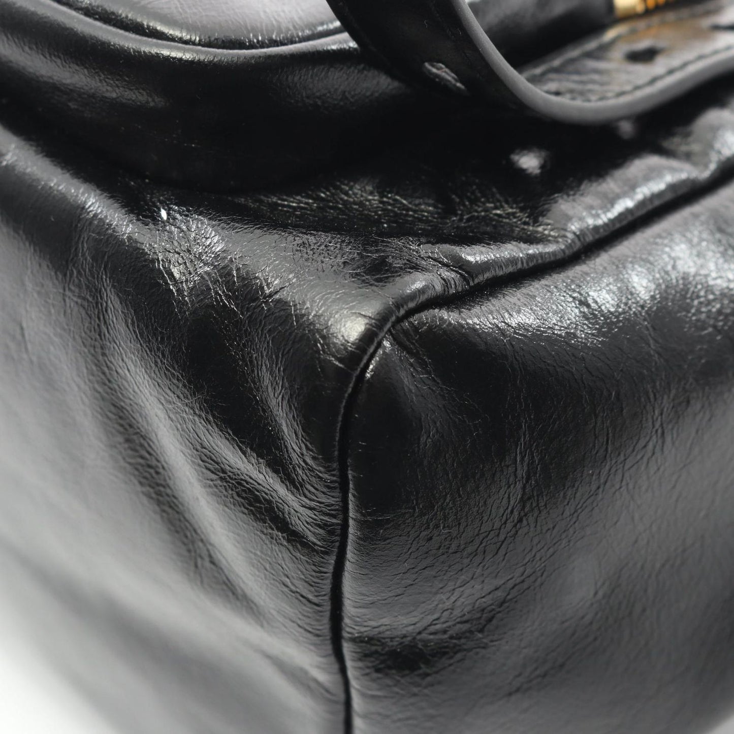 Prada Handbag Dangle Mini Black Leather Dangle Top Handle Mini Bag Ladies a