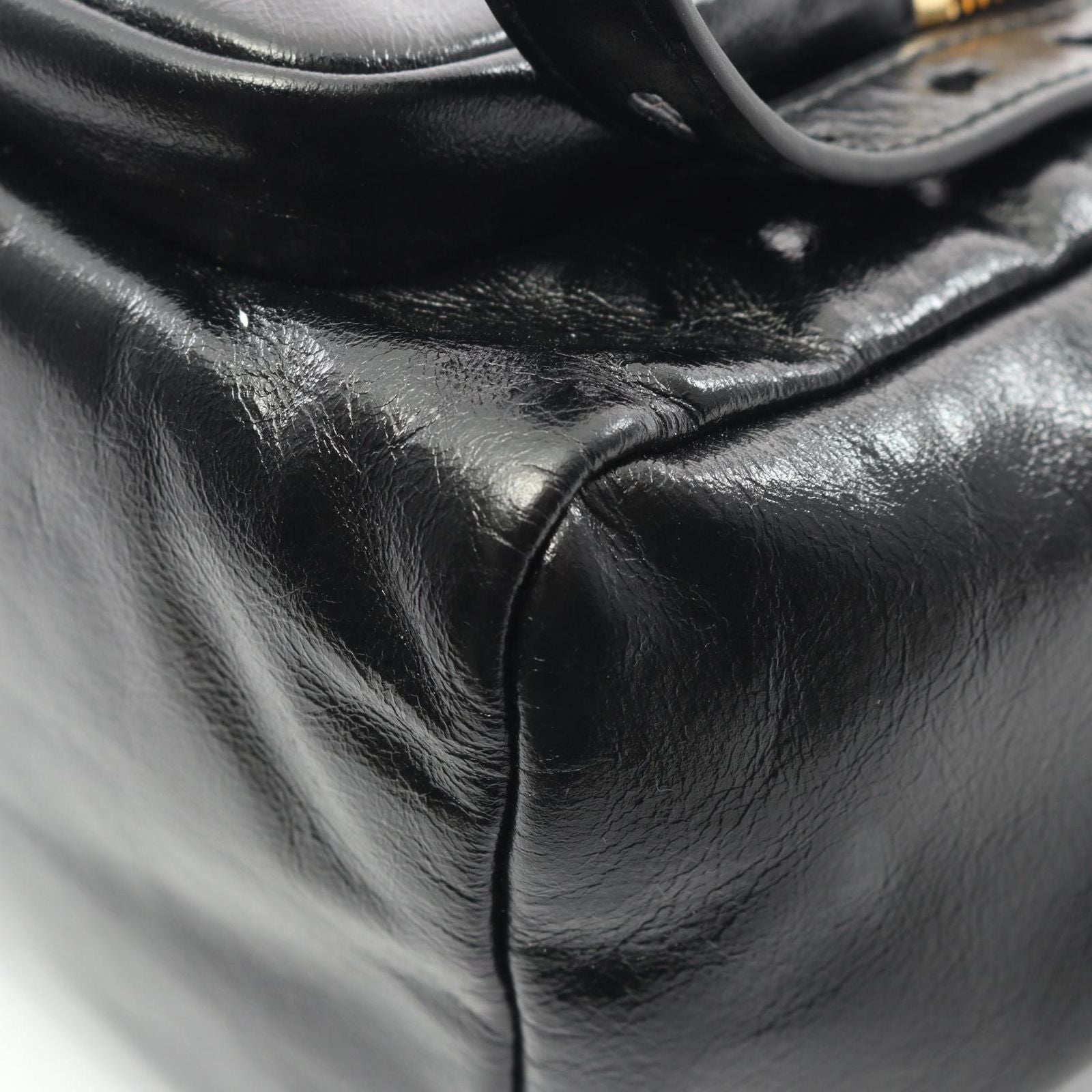 Prada Handbag Dangle Mini Black Leather Dangle Top Handle Mini Bag Ladies a