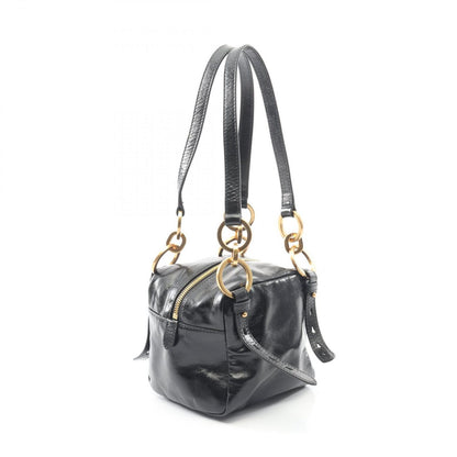 Prada Handbag Dangle Mini Black Leather Dangle Top Handle Mini Bag Ladies a