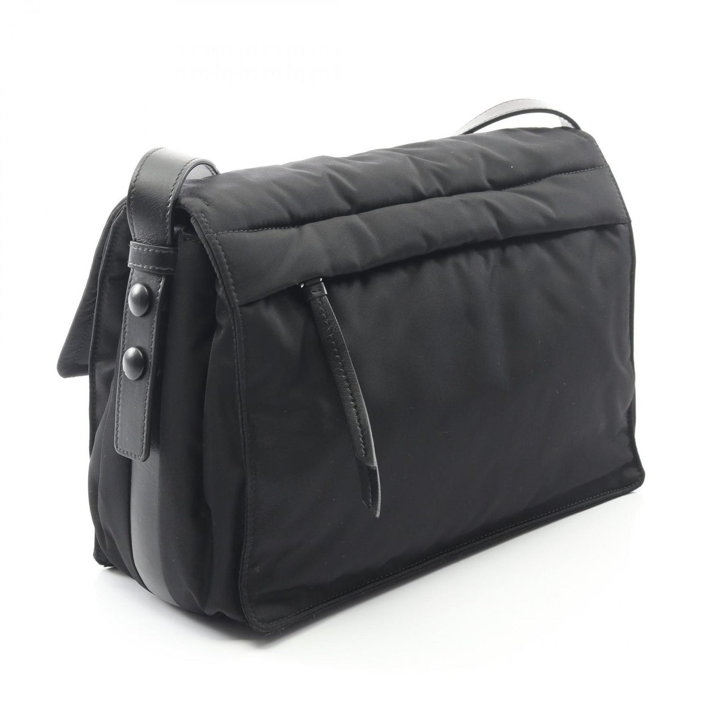 Prada Shoulder Bag Medium Padded Re-Nylon 1bd255 Black Nylon Leather Padded