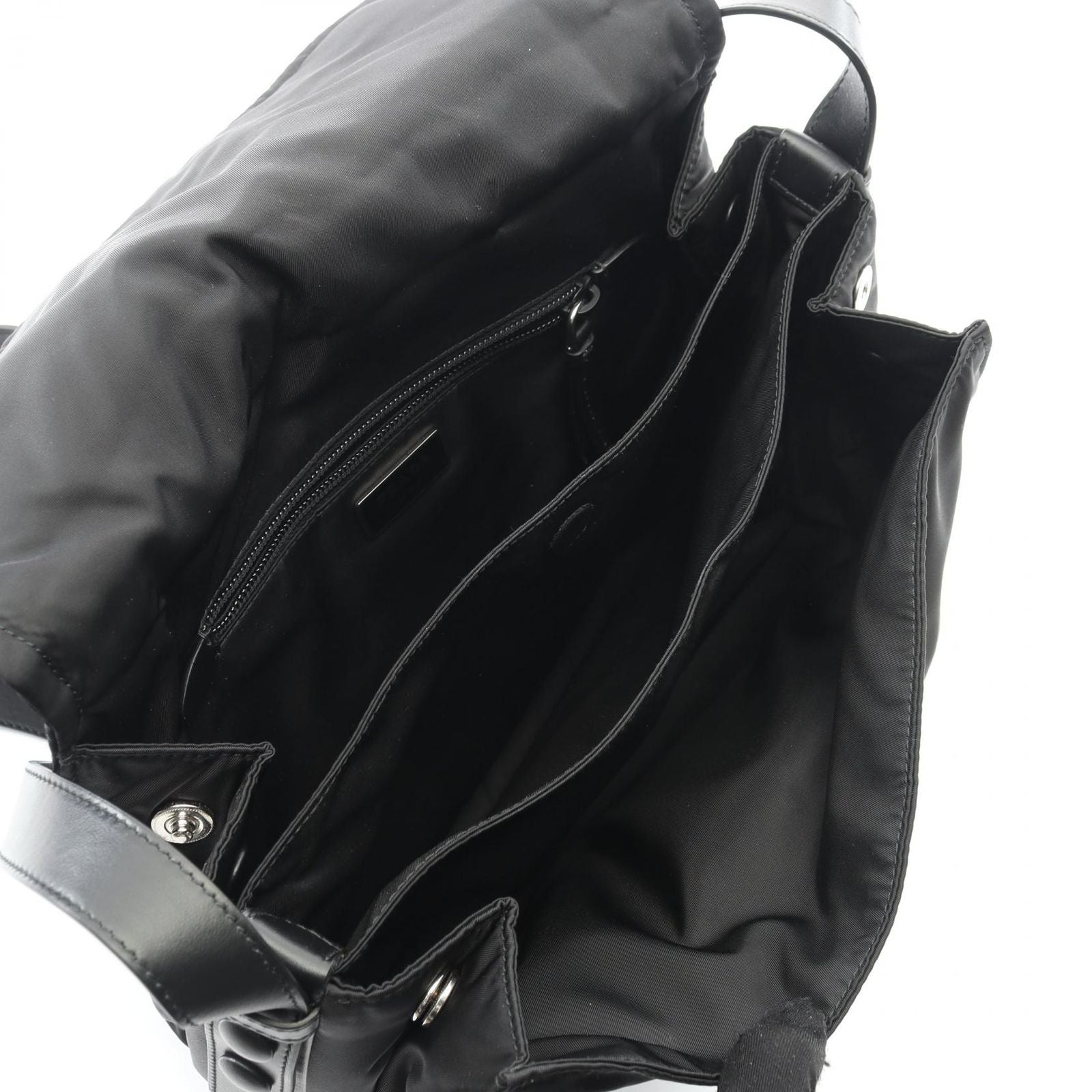 Prada Shoulder Bag Medium Padded Re-Nylon 1bd255 Black Nylon Leather Padded