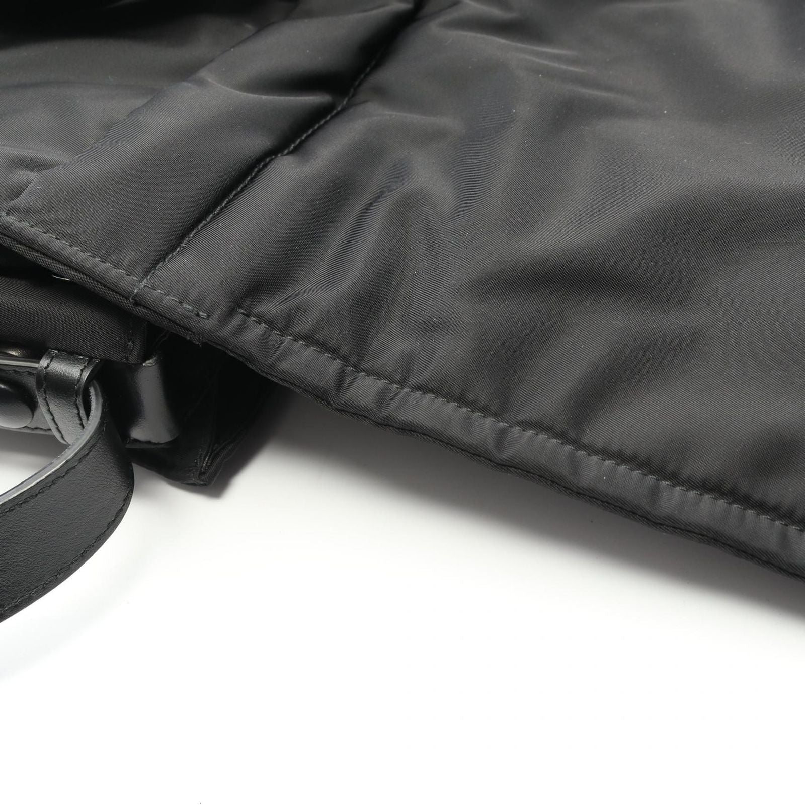 Prada Shoulder Bag Medium Padded Re-Nylon 1bd255 Black Nylon Leather Padded