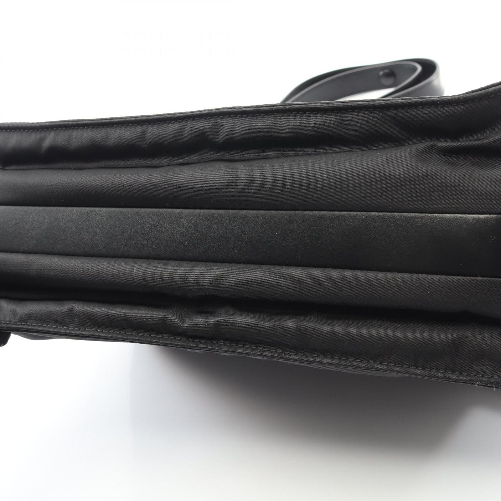 Prada Shoulder Bag Medium Padded Re-Nylon 1bd255 Black Nylon Leather Padded