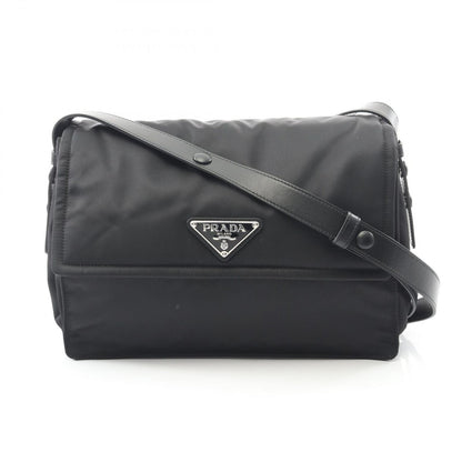 Prada Shoulder Bag Medium Padded Re-Nylon 1bd255 Black Nylon Leather Padded