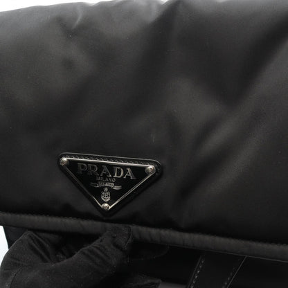 Prada Shoulder Bag Medium Padded Re-Nylon 1bd255 Black Nylon Leather Padded