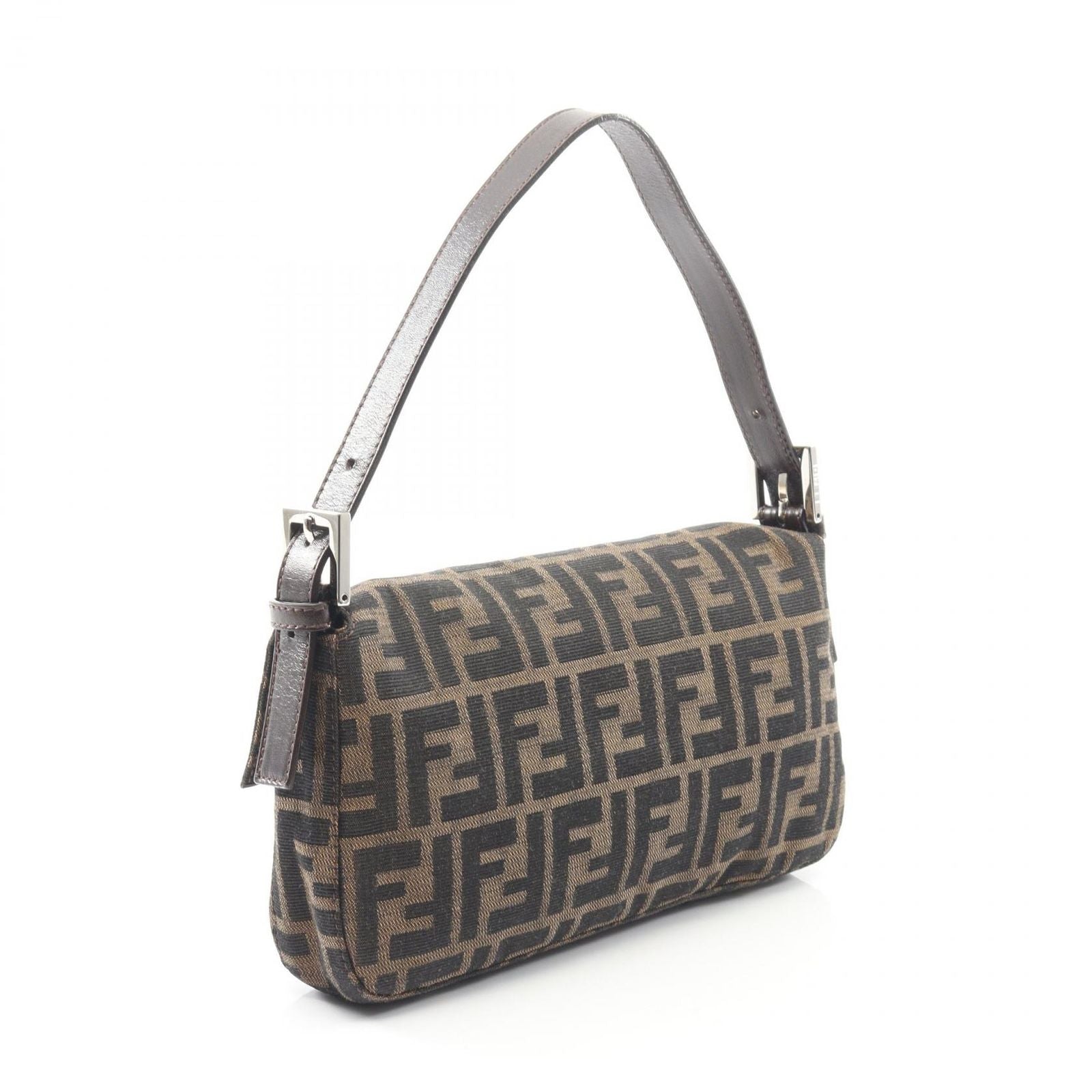 Fendi Handbag Mamma Bucket Zucca Black/brown Canvas Leather Zucca Mamma Bucket