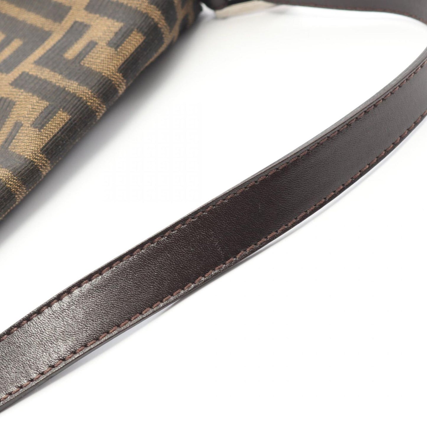 Fendi Handbag Mamma Bucket Zucca Black/brown Canvas Leather Zucca Mamma Bucket