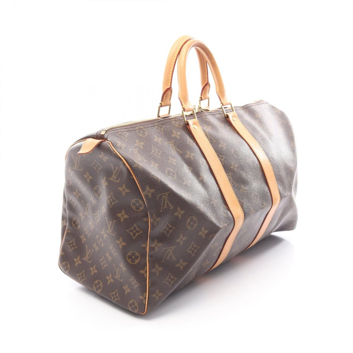 Louis Vuitton Boston Bag Keepall 45 M41428 Pvc Coated Canvas Leather Keepall 45