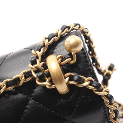 Chanel Shoulder Bag Matelasse As2615 Black Lambskin Matelasse Small Flap Chain