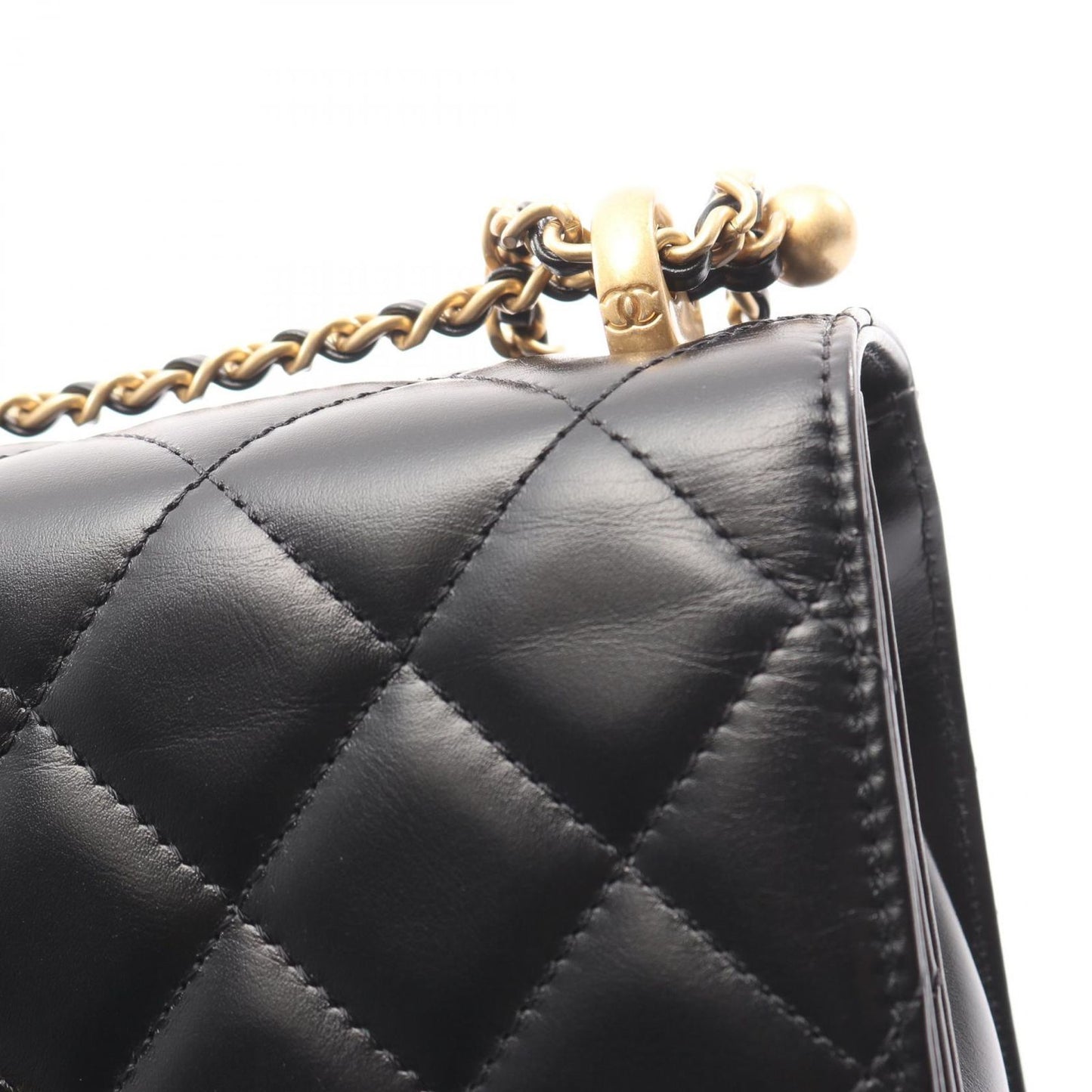 Chanel Shoulder Bag Matelasse As2615 Black Lambskin Matelasse Small Flap Chain