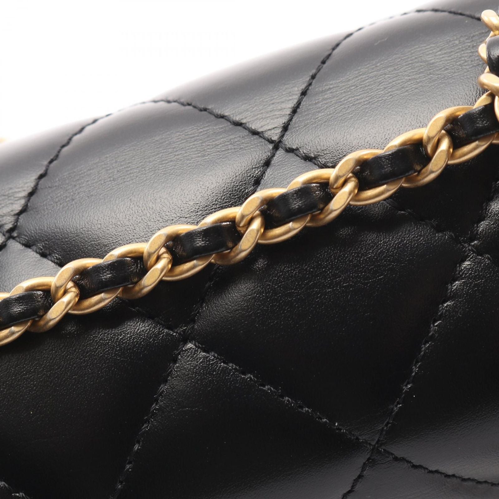Chanel Shoulder Bag Matelasse As2615 Black Lambskin Matelasse Small Flap Chain