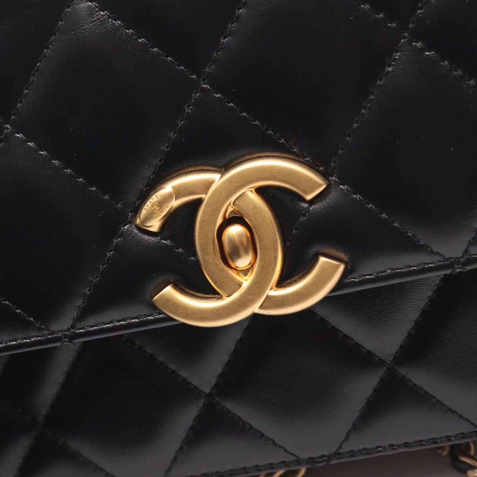 Chanel Shoulder Bag Matelasse As2615 Black Lambskin Matelasse Small Flap Chain