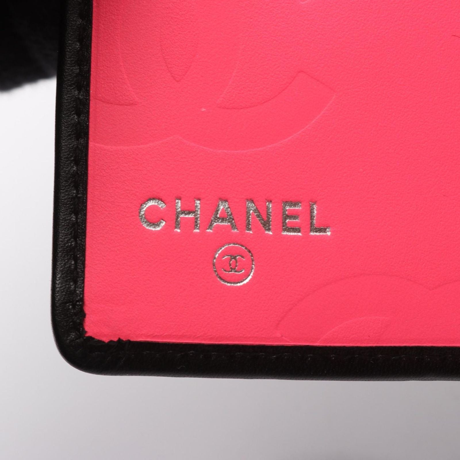 Chanel Bifold Long Wallet Cambon Line Black/Black Enamel Leather Patent Leather