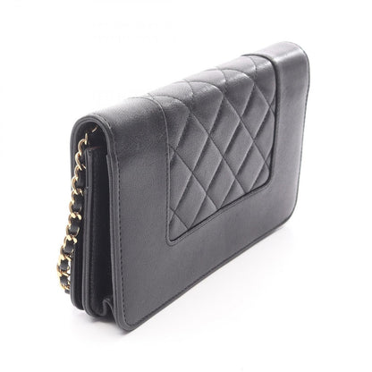 Chanel Shoulder Bag Mademoiselle Black Lambskin Mademoiselle Chain Wallet