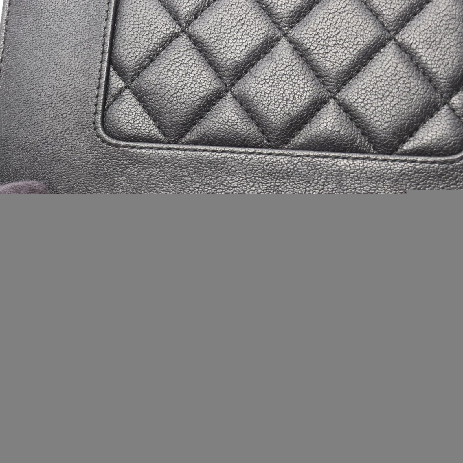 Chanel Shoulder Bag Mademoiselle Black Lambskin Mademoiselle Chain Wallet