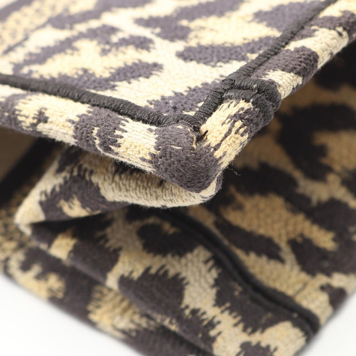 Dior Tote Bag Book Tote Small Beige/Black Leopard Canvas Book Tote Small Ladies