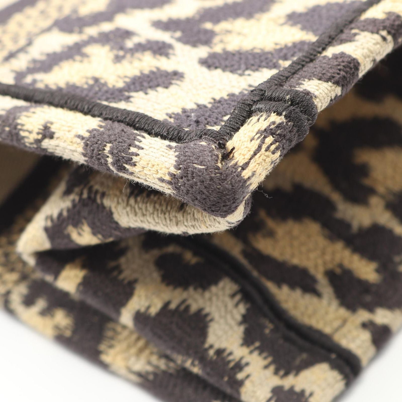 Dior Tote Bag Book Tote Small Beige/Black Leopard Canvas Book Tote Small Ladies