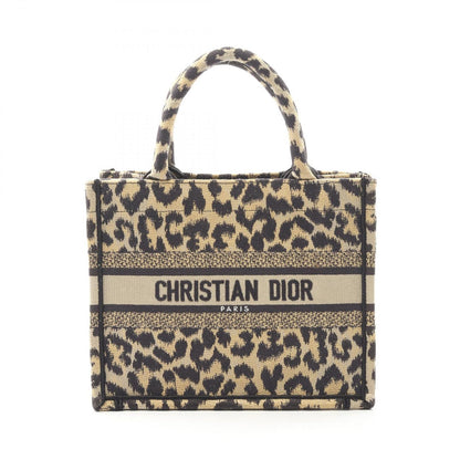 Dior Tote Bag Book Tote Small Beige/Black Leopard Canvas Book Tote Small Ladies