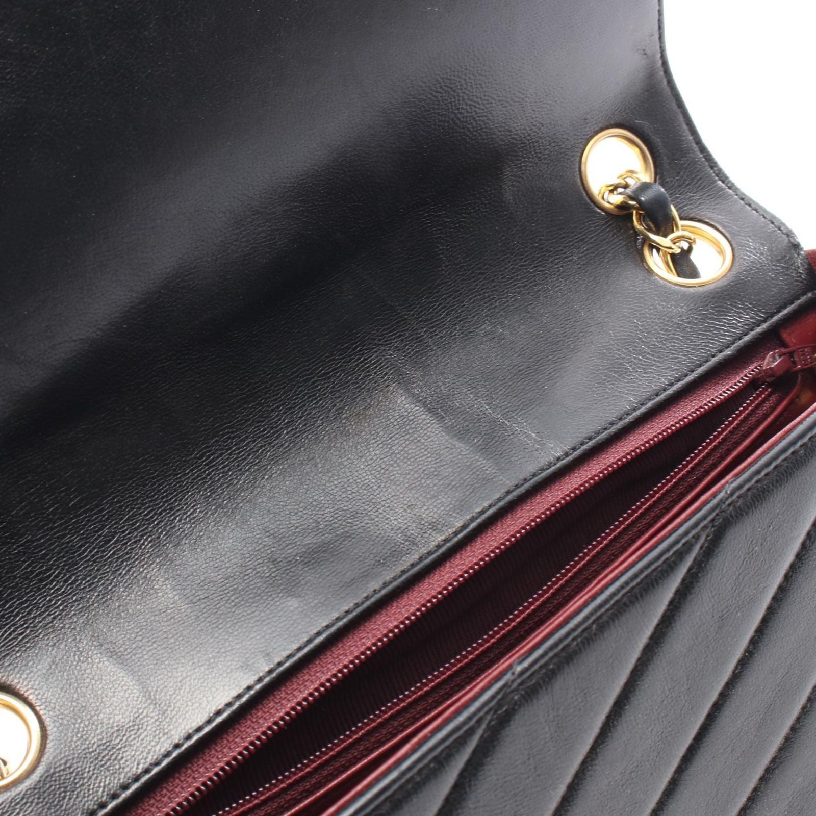 Chanel Shoulder Bag Bias Stitch Black Lambskin Bias Stitch Chain Shoulder