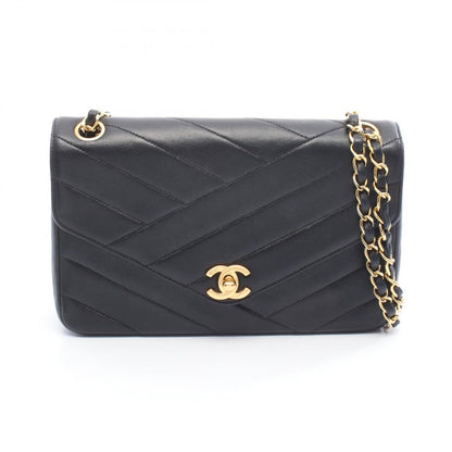 Chanel Shoulder Bag Bias Stitch Black Lambskin Bias Stitch Chain Shoulder