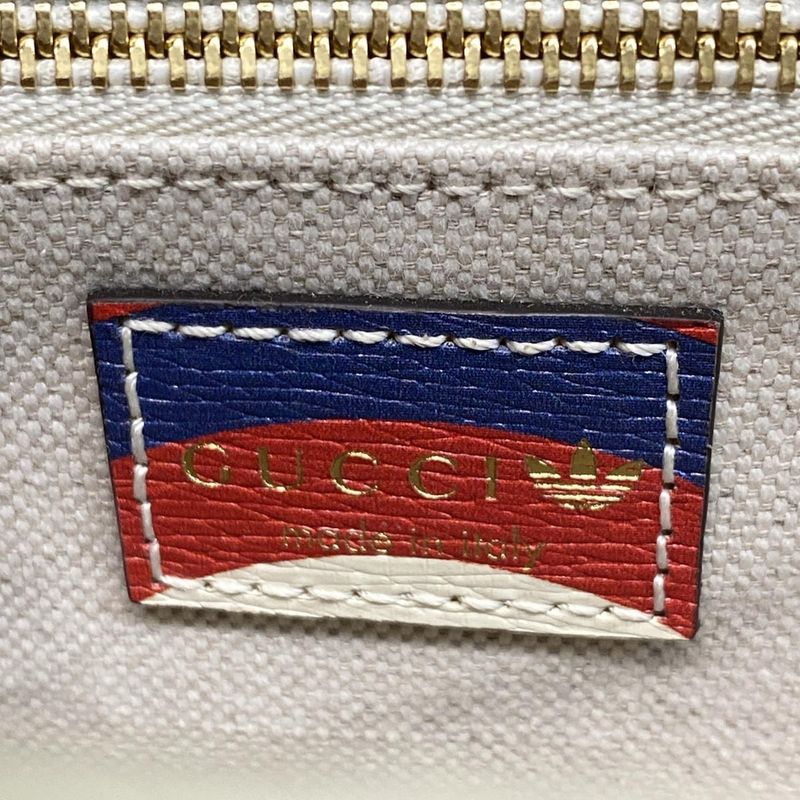 GUCCI Shoulder Bag Horsebit 1955 602204 Ivory x Red x Multi x adidas Leather