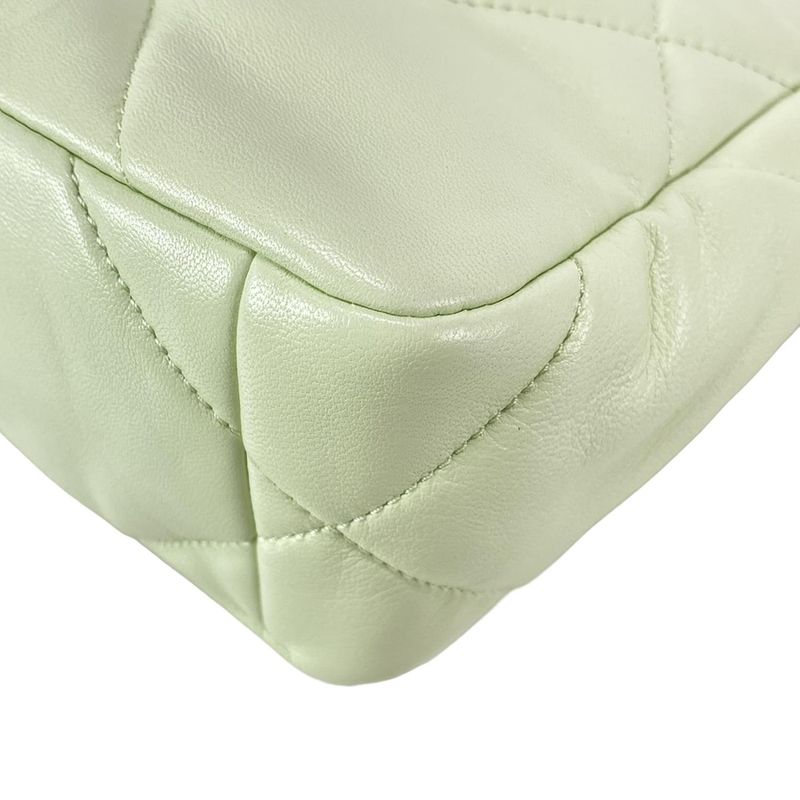 CHANEL Shoulder Bag Excellent Condition CHANEL 19 AS1160 Light Green Metal